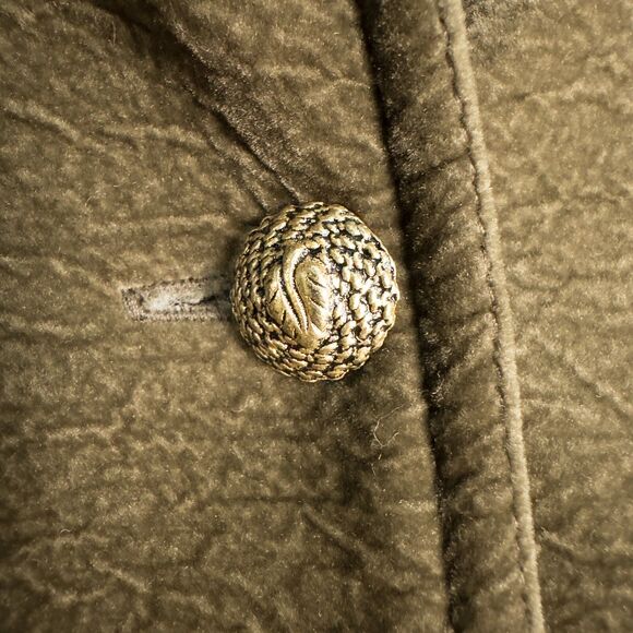 Vintage Sisko & Co Textured Button Up Jacket Womens 10 Green Cottagecore Retro - Picture 8 of 13